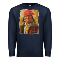 Navy geronimo apache warrior native american t shirt Premium Sweatshirt - linhVisuals