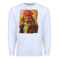 White geronimo apache warrior native american t shirt Premium Sweatshirt - linhVisuals