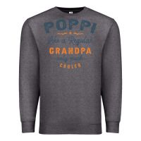 Charcoal Heather Mens Poppi Like a Regular Grandpa Funny Fathers Day Premium Sweatshirt - linhVisuals