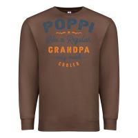 Chestnut Mens Poppi Like a Regular Grandpa Funny Fathers Day Premium Sweatshirt - linhVisuals