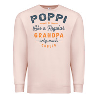 Pale Pink Mens Poppi Like a Regular Grandpa Funny Fathers Day Premium Sweatshirt - linhVisuals