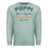 Seafoam Mens Poppi Like a Regular Grandpa Funny Fathers Day Premium Sweatshirt - linhVisuals