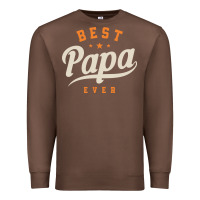 Chestnut Mens Best Papa Ever Funny Fathers Day Premium Sweatshirt - linhVisuals