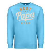 Ocean Blue Mens Best Papa Ever Funny Fathers Day Premium Sweatshirt - linhVisuals