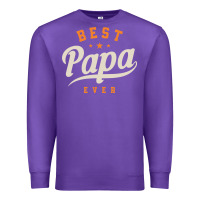 Purple Mens Best Papa Ever Funny Fathers Day Premium Sweatshirt - linhVisuals