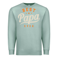 Seafoam Mens Best Papa Ever Funny Fathers Day Premium Sweatshirt - linhVisuals