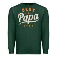 Sports Green Mens Best Papa Ever Funny Fathers Day Premium Sweatshirt - linhVisuals