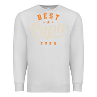 Dove Grey Mens Best Papa Ever Funny Fathers Day Premium Sweatshirt - linhVisuals