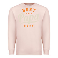 Pale Pink Mens Best Papa Ever Funny Fathers Day Premium Sweatshirt - linhVisuals
