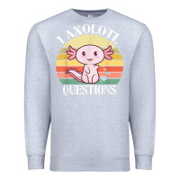 Heather Grey i axolotl questions funny axolotl costume for axolotl lovers t shirt Premium Sweatshirt - linhVisuals