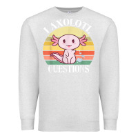 Oatmeal Heather i axolotl questions funny axolotl costume for axolotl lovers t shirt Premium Sweatshirt - linhVisuals