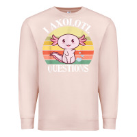 Pale Pink i axolotl questions funny axolotl costume for axolotl lovers t shirt Premium Sweatshirt - linhVisuals