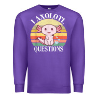 Purple i axolotl questions funny axolotl costume for axolotl lovers t shirt Premium Sweatshirt - linhVisuals