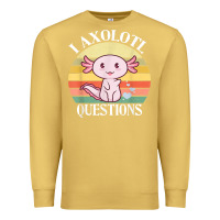 Antique Gold i axolotl questions funny axolotl costume for axolotl lovers t shirt Premium Sweatshirt - linhVisuals