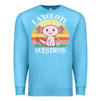 Ocean Blue i axolotl questions funny axolotl costume for axolotl lovers t shirt Premium Sweatshirt - linhVisuals