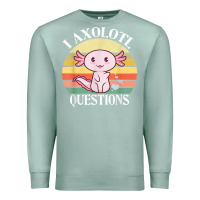 Seafoam i axolotl questions funny axolotl costume for axolotl lovers t shirt Premium Sweatshirt - linhVisuals