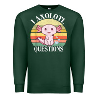 Sports Green i axolotl questions funny axolotl costume for axolotl lovers t shirt Premium Sweatshirt - linhVisuals