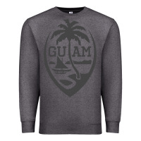 Charcoal Heather guam seal guam flag usa guamanian chamorro gifts pullover hoodie Premium Sweatshirt - linhVisuals