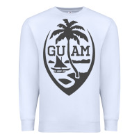 White guam seal guam flag usa guamanian chamorro gifts pullover hoodie Premium Sweatshirt - linhVisuals