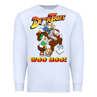 White woo hoo duck tales art gift for fans Premium Sweatshirt - linhVisuals