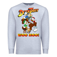 Heather Grey woo hoo duck tales art gift for fans Premium Sweatshirt - linhVisuals