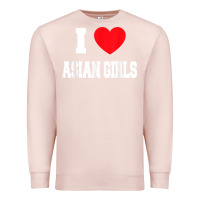 Pale Pink i love asian girls t shirt Premium Sweatshirt - linhVisuals