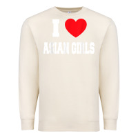 Sandshell i love asian girls t shirt Premium Sweatshirt - linhVisuals