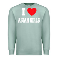 Seafoam i love asian girls t shirt Premium Sweatshirt - linhVisuals