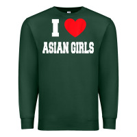 Sports Green i love asian girls t shirt Premium Sweatshirt - linhVisuals