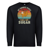 Black womens my favorite people call me sugar cute sloth lover grandma Premium Sweatshirt - linhVisuals
