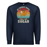 Navy womens my favorite people call me sugar cute sloth lover grandma Premium Sweatshirt - linhVisuals