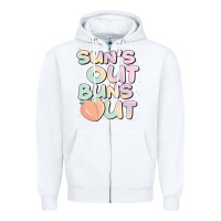 White sun's out buns out Zipper Hoodie - JahusDesignShop