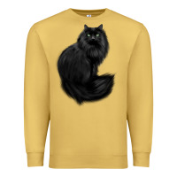 Antique Gold black cat Premium Sweatshirt - linhVisuals