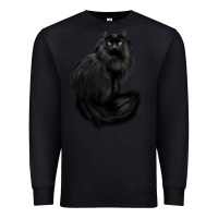 Black black cat Premium Sweatshirt - linhVisuals