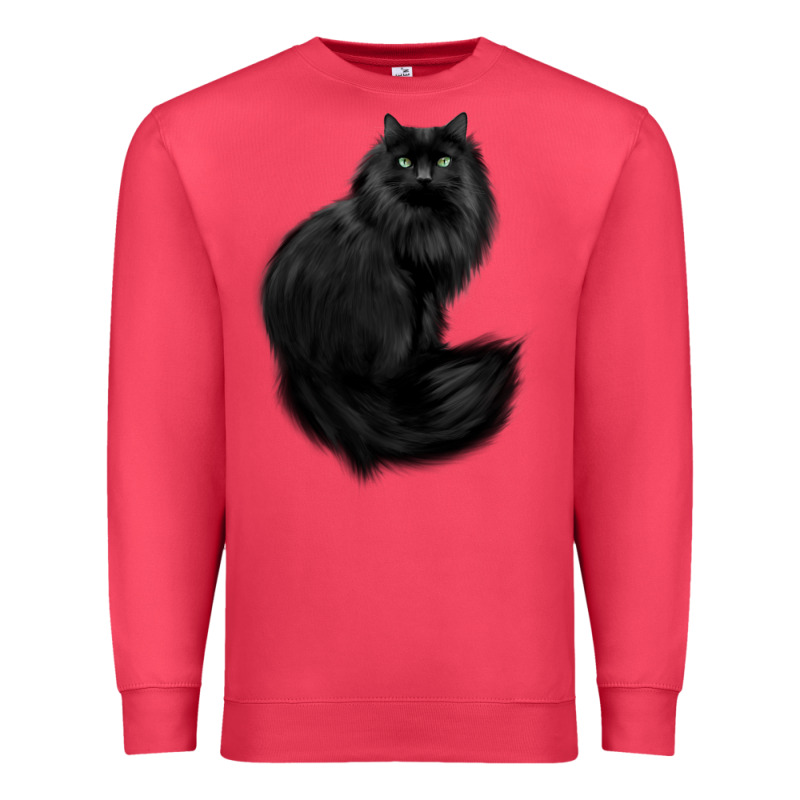Black Cat Premium Sweatshirt by linhVisuals | Teevron
