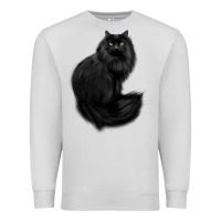 Dove Grey black cat Premium Sweatshirt - linhVisuals