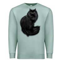 Seafoam black cat Premium Sweatshirt - linhVisuals
