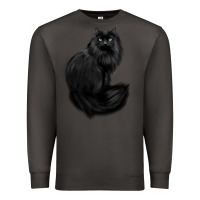 Smoke black cat Premium Sweatshirt - linhVisuals