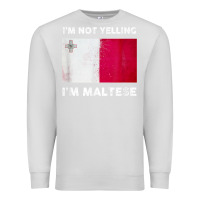 Dove Grey i'm not yelling i'm maltese shirt  malta flag t shirt Premium Sweatshirt - linhVisuals