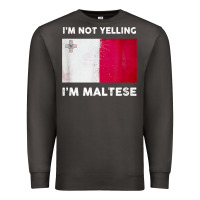 Smoke i'm not yelling i'm maltese shirt  malta flag t shirt Premium Sweatshirt - linhVisuals