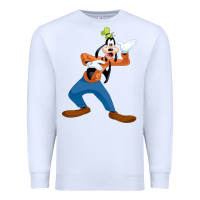 White goofy Premium Sweatshirt - linhVisuals