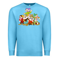 Ocean Blue grumpy dopey dwarf Premium Sweatshirt - linhVisuals