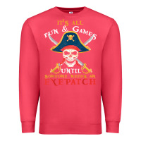Cardinal it's all fun & games until someone needs an eyepatch pirate t shirt Premium Sweatshirt - linhVisuals