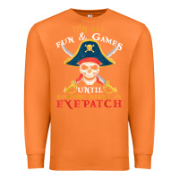 Carrot it's all fun & games until someone needs an eyepatch pirate t shirt Premium Sweatshirt - linhVisuals