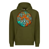 Army Green western pattern circle Premium Hoodie - Jasminsmagicworld