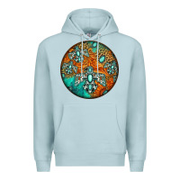 Blue Mist western pattern circle Premium Hoodie - Jasminsmagicworld