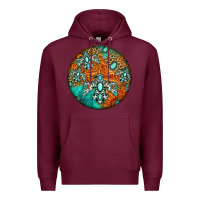 Burgundy western pattern circle Premium Hoodie - Jasminsmagicworld