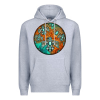 Heather Grey western pattern circle Premium Hoodie - Jasminsmagicworld
