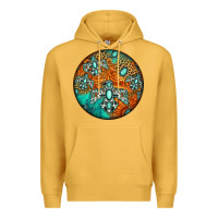 Mustard western pattern circle Premium Hoodie - Jasminsmagicworld