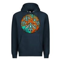 Navy western pattern circle Premium Hoodie - Jasminsmagicworld